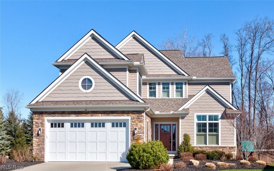 Enjoy this quiet, Sterling Lakes, cul de sac home.  Stunning first floor with terrific architectural detail and dark wood floors.   Oversized kitchen with center island  opens to two-story great room with fireplace, built-ins and wall of windows overlooking rear yard.  Kitchen also adjoins an additional flex space, ideal as a playroom or sitting area. Private office with French door entry and plantation shutters.  Dedicated dining room with archways and wainscoting to define the elegant space while still being open to other first floor rooms.  Screened porch is a lovely introduction to the deck and private back yard enhanced with trees and shrubs for privacy.  Well designed back hallway contains coat cubbies, double closet, pantry and laundry room.
Four bedrooms and three full baths highlight the second floor.  The expansive master suite boasts a full, private bath with two vanities and two separate walk-in closets.  The double door entry provides the master suite with a sense of eleg