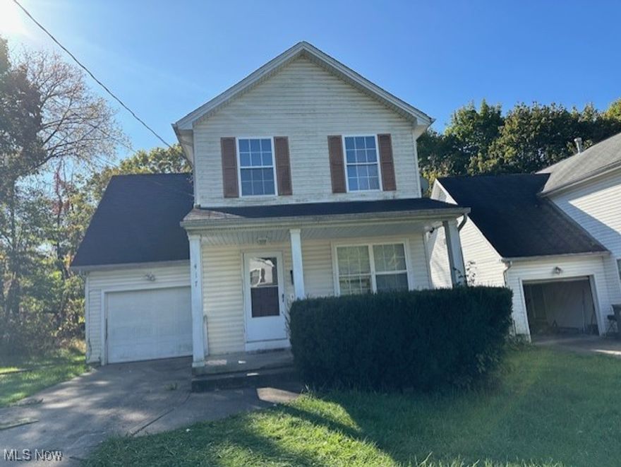 4 bedroom colonial built in 1999.  1 1/2 bathrooms  New carpet and paint.  1 car attached garage.  Covered front porch.