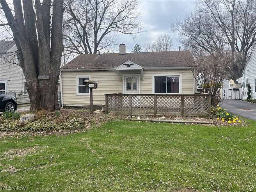 3 Bedrooms Ranch located in Mentor Headlands community, close to Library, Fire Department, grocery shopping, Parks, Swimming Pool, Headlands Community Center. Yearly 4th Of July Parade where just sit in front yard to watch. Sterling Morton Elementary School, playgrounds, sidewalks, Home was appraised recently, price reflects price. Bring your ideas to change home into the gem it can be. Fenced in backyard, 2 car garage cement floor with electric.  Forced air gas, central air(it needs repaired or replaced) Both electric and gas hook ups. for stove. Home was a long time rental home. Being sold as is, owner will not make repairs.  Agent sister is related to owner. more pictures will be added.