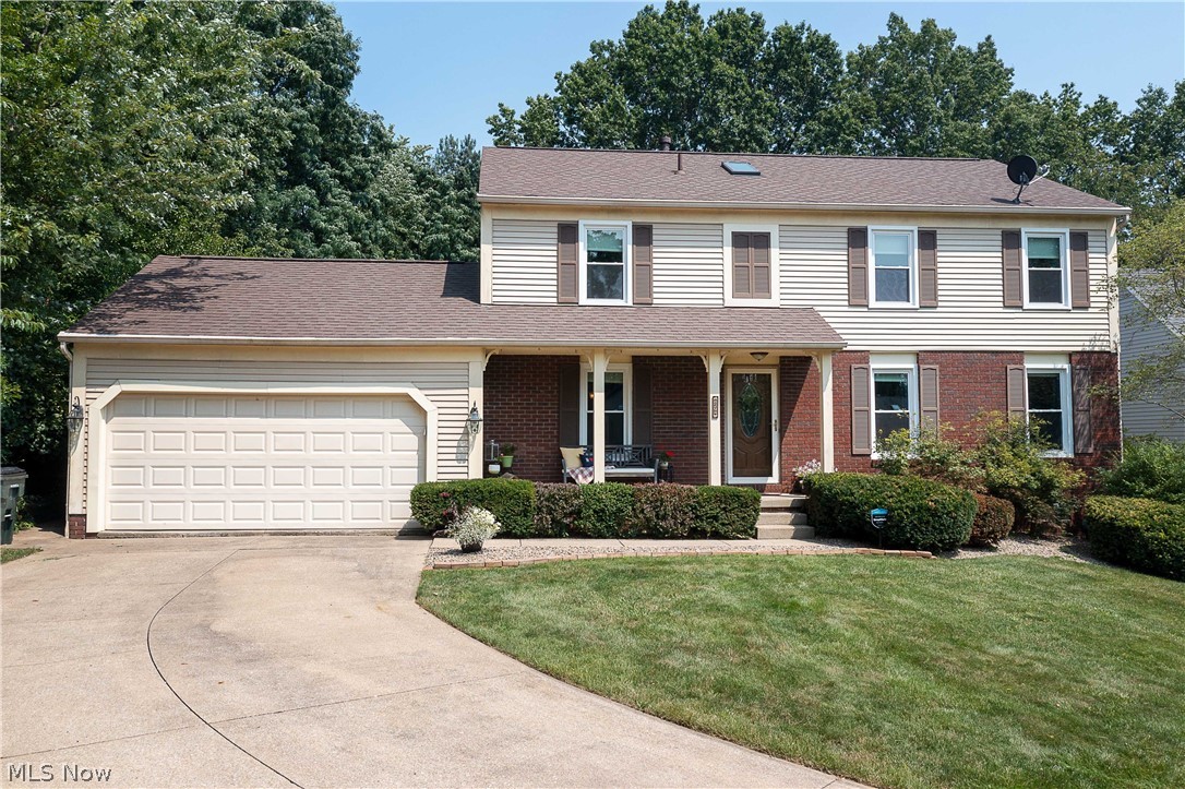 This fantastic home is nestled on a quiet cul-de-sac in desirable North Canton. An inviting front porch & foyer welcomes you into this lovely and updated home. To the left is the formal dining room with crown molding and chair rail and to the right is a formal sitting room or office space. The kitchen offers an abundance of cabinet space, granite countertops, a breakfast bar, stainless steel appliances, and a dining area. Off The kitchen are a half bathroom and a convenient first-floor laundry room and mudroom, leading to the oversized, HEATED, three-car garage. The family room has a fireplace and leads into the fabulous three-seasons room with four skylights & walls of sliding doors overlooking the deck and patio space on a wonderfully private lot with mature trees. All bedrooms on the second level are spaciously sized, with ample closet space, including the master bedroom with a walk-in closet & a master bath. The partially finished basement has a rec room or living space and another