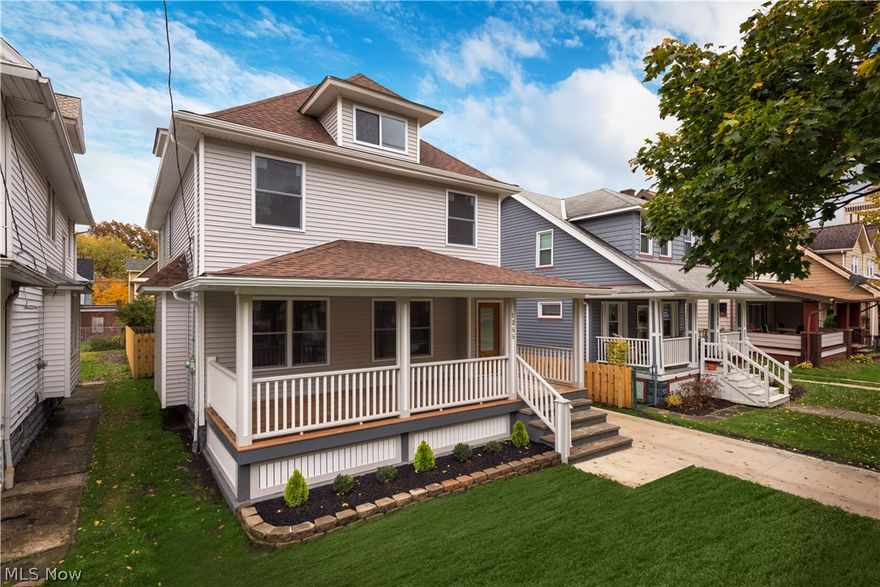 This once multi-family home was gutted to the bare studs and completely rebuilt new with no detail overlooked. The massive wide open rebuilt front porch adds the impressive curb appeal everyone desires! Prepare to have your breath taken away as you enter the front door to see an open 2 story foyer, open stair case and one of a kind Hinkley light fixture, a very rare feature in the Lakewood area! The open concept floor plan also exposes an incredible view of the huge custom kitchen with 8' island! Another rare feature located on the first floor is a huge laundry/mud room with more cabinet space, stainless steel utility tub, sitting bench with shoe storage, plus a folding and drying station! The second floor continues to impress you  with 2 large bedrooms and a full bath. Completing the second floor is the large master suite! This space includes a huge walk in closet, a private walk out covered balcony, a spacious bathroom with a double vanity, 6' walk in shower, and privatized toilet.