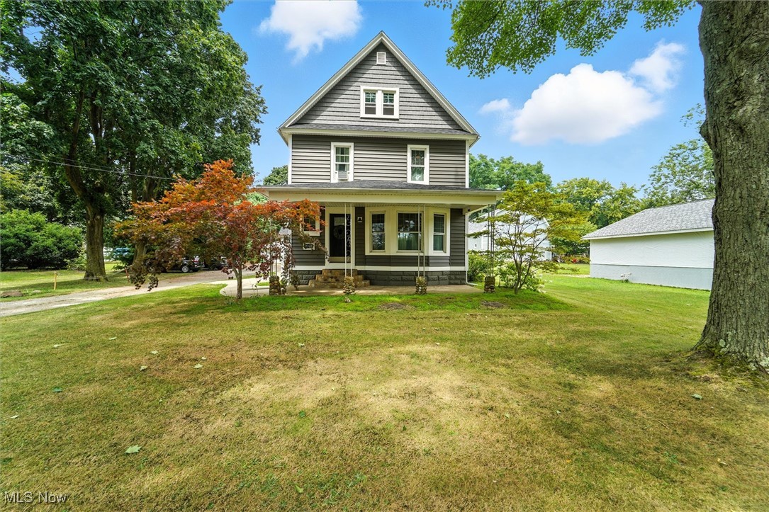 Nestled on 3.46 beautiful acres, this charming property offers the perfect mix of updates, character, and outdoor living space. The home features new siding and newer vinyl windows, adding curb appeal and efficiency while maintaining its classic style. Inside, the kitchen boasts bright cabinetry, updated flooring, and opens into a warm living area, featuring a fireplace and tall ceilings. Step outside and enjoy a true backyard retreat—complete with a spacious deck and above-ground pool—perfect for entertaining or relaxing on summer days. A highlight of the property is the large outbuilding with loft space, offering endless possibilities for storage, hobbies, or a workshop. With over three acres, outdoor enjoyment, hunting, ATV tracks, and thoughtful updates, this property is a rare find. Whether you’re looking for a family home or a countryside escape close to Lake Erie, 4325 E Center Street is ready to welcome you home!