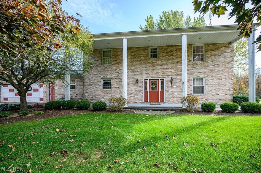 This is an amazing property with the home featuring spacious rooms situated  on  13 + acres.  Walking in the front door you enter into a large foyer that leads you to the library/office, living room & kitchen.  First floor features large eat in kitchen, formal dining room, large living room w/fp. large laundry room w/build in cabinets, 1/2 bath and nice library/home office w/ build ins that could be used as a 5th bedroom.  The 2nd floor has 4 bedrooms with the master featuring full bath, & walk in closet.  3 additional rooms and a full bath complete the second floor.  The lower LL is full walkout with rec room w/ FP. and full bath. This area leads out onto a covered back patio overlooking the large back yard.   The attached garage is 2 car with additional car in the LL which has garage door entering from the back yard and is great for lawn equipment storage.  An additional building to the back of the property would be great for your 4-H animals or family pets.  Call today for your priv