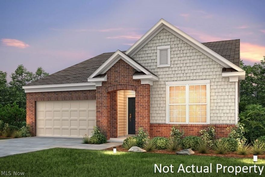 ESTIMATED COMPLETION BY THE FIRST OF APRIL. This is a fantastic new 3 bed 2 bath ranch at Hyatts Crossing. The kitchen has stainless gas appliances, 42'' glacier gray lillian maple cabinets, granite counters, pendant lighting and a tile wall backsplash. The owners bath has 35'' cabinets, granite counters, the shower has a semi frameless door, a seat and a tile wall. An additional 2 bedrooms and a full bath, a great room with a fireplace, a flex living space/den and a covered porch are some of the other great features. At Hyatts Crossing you'll enjoy quick and convenient access to everything from grocery and pharmacy to banking and fast food as well as a variety of shopping opportunities from specialty retail to your favorite big box stores. Photos are of a model, not actual property