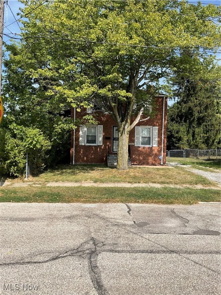 Welcome to your new home at 19409 Cherokee Avenue. This timeless 2 bedroom, 1 bath brick colonial home with central air is a perfect starter home or investment property to add to your portfolio. It is located in very close proximity to the City of Euclid. The first floor offers a living room, a dining room with built shelving and a kitchen. Upstairs you will find 2 ample sized bedrooms and a full bath. The basement has an additional storage area and glass block windows. The ample sized fenced in backyard is equipped with a storage shed. Great opportunities await this single family home. Schedule your showing today.
