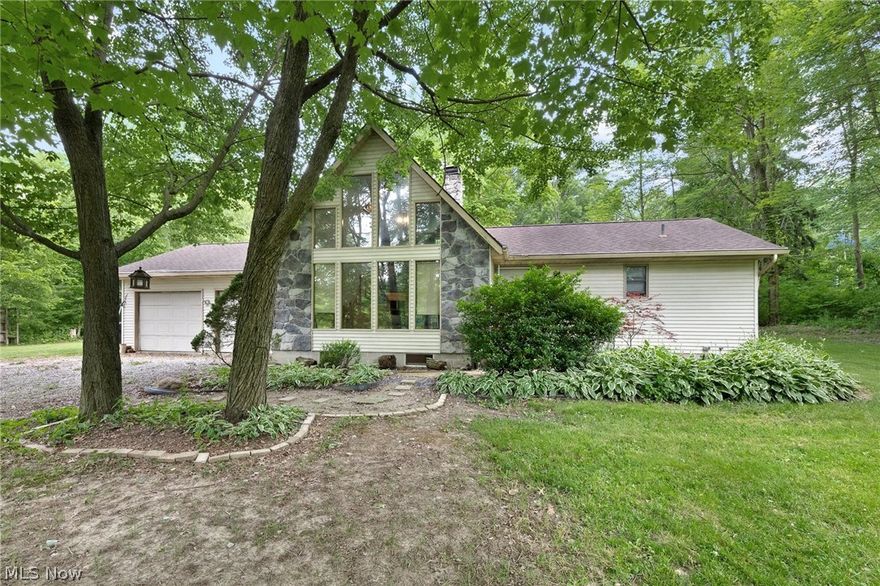 Nestled on a park-like parcel, this unique property offers a perfect blend of rustic charm & modern comforts. The A-Frame design, with its steeply angled roofline, creates an interior filled with natural light from the large windows. The home features 1 master bedroom with walk-in closet on the main floor & another possible bedroom or office space in the lofted area. The open-plan living area offers a vaulted ceiling, Fireplace, and flow through to the kitchen and dining area. Newer Sliding glass doors that lead to beautiful stamped concrete patio. First floor laundry. Don’t hesitate to make this house your home. Call for a showing today!!