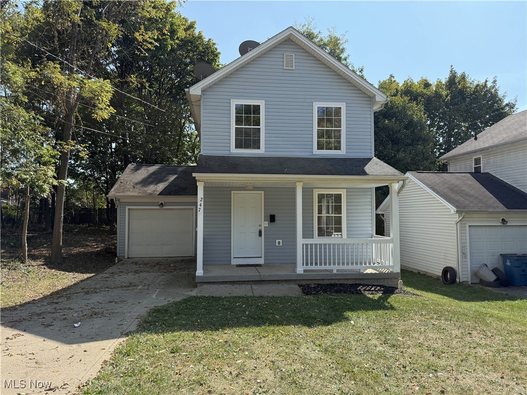 Welcome to this beautifully updated 3 bedroom home. Step onto the welcoming covered front porch and enter a spacious living room with new LVT flooring throughout the first floor. The large living room seamlessly flows into an updated kitchen with new cabinetry, counters tops, and ceramic backsplash. It offers a dinette area, pantry, and all appliances including a stove, refrigerator, dishwasher, and a microwave. A convenient updated half bath completes the main level. Upstairs, you'll find 3 bedrooms, each freshly painted with new carpeting, and a full bath with a tub/shower combo. The full basement features a New Furnace, newer Hot Water Tank, glass block windows, and has the potential to be future living space, recreation space, or just storage space. The whole house fan will help you stay cool in the summer. Enjoy the convenience of a one-car attached garage. This home is perfect for those looking for a Move-In Ready updated home. Start Packing!