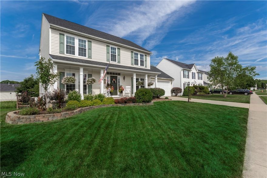 Welcome to this beautifully maintained four bedroom colonial in the highly sought after Rolling Brooke development! Full front porch adds plenty of curb appeal and it a rarity in the development. Enter into the the first floor containing an office and formal dining area. Bright custom kitchen cabinetry with a butcher block island and stunning hardwood flooring throughout first floor. Kitchen is open to the main living area. Four bedrooms make up the upstairs with an immaculate owner's suite with a walk in closet and ensuite bath. Additional bedrooms have been freshly painted. Basement is partially finished providing extra living or recreation space! Spacious back deck is perfect for entertaining and grilling out.