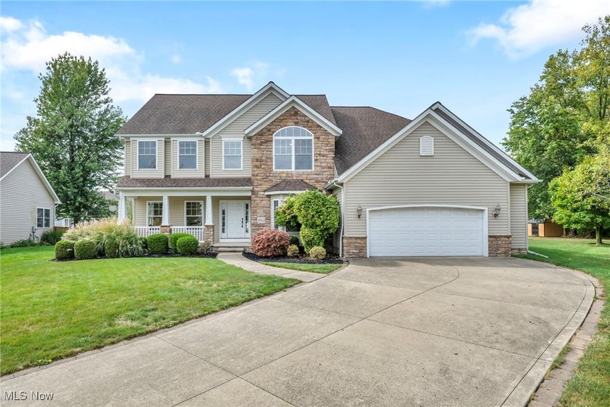 Welcome to this exquisite 4-bedroom, 3.5-bath residence where luxury meets comfort. The centerpiece is a gourmet eat-in kitchen with a stunning island, ideal for cooking, entertaining, and gathering. The great room impresses with its soaring 18-foot ceilings and expansive windows, bathing the space in natural light. Savor meals in the formal dining room, and enjoy the convenience of a first-floor office and versatile flex room. The first-floor laundry room adds to the home's functionality. Upstairs, the master suite offers a serene retreat with a spa-like en-suite bath, alongside three spacious bedrooms. The large basement includes a finished area for extra living space. Outdoors, the beautiful brick patio invites entertaining, while the backyard basketball court provides recreation and fun. This home truly has it all!
Ohio state waterproofing with a lifetime warranty with a yearly fee needed to be paid! HVAC replaced in 2018.