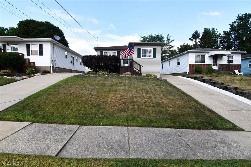 Welcome to this lovely ranch style home located in desirable Ellet locale.  This home has 3 nicely sized bedrooms & 1 bathroom.  There is a spacious living room with tons of natural light.  There is a fully applianced kitchen with a great deal of cabinet space.  There is a really cute dining room off the kitchen.  The basement is huge & could easily be finished.  Enjoy summer evenings on the deck.  All of this plus a 2 car garage.  Easy one floor living!  Stop looking & start packing.  Call to schedule a showing today.