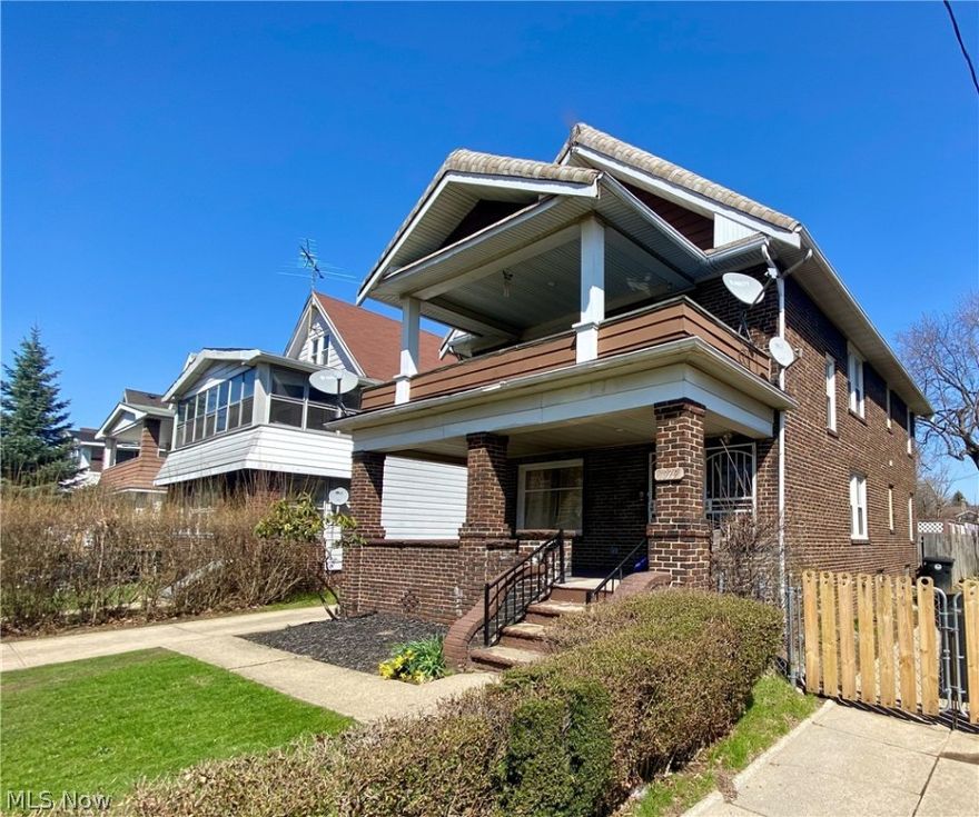 Are you looking for a good steady cash flow? This well-maintained double is an ideal investment property with proven cash flow and room for more. Financials include low maintenance costs. The first-floor rent is $775. The second floor consists of the third floor and rents at $1075. With its kitchen and full bath, the third floor could be converted to a third-floor apartment and fetch $500 plus with minor improvements—as a triplex. This property would be an even more desirable income producer. The house features a well-maintained brick exterior, hardwood floors, built-in cabinets, wood trim, and a few original leaded glass windows along the front of the house, making this a home a gem. In much of the house, newer windows make for easy maintenance and comfort. And what a terrific location, this home is just a walk away from the Cleveland Metroparks, Euclid Creek Reservation, where tenants may enjoy picnicking in the park, swimming at the beach, bicycling, hiking, and water sports. The pr