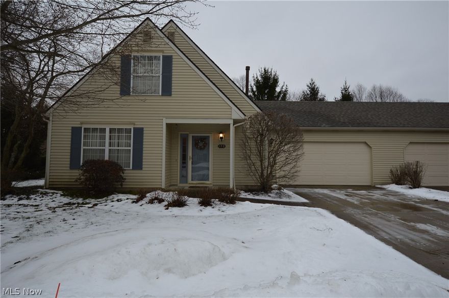 Enjoy this well kept 2 bedroom, 2 bathroom end unit open-concept condominium with loft! Prime location as an end unit, attached only by garages, backing up to and beautifully surrounded by a peaceful pond with views of water, evergreens and mature trees. A soaring great room with vaulted ceilings and skylights boasting with natural light filling both floors and includes a warm gas fireplace with mantle. Formal dining room and galley kitchen, fully featured with appliances and open floor plan with counter top seating. Consider first floor living with a first floor master, double closets and full bathroom with walk in shower. Or, a second floor master with a wall of closets, private bathroom and cozy loft with ample natural lighting. First floor room is optionally used as an office or hobby space. Pantry space under the steps for great storage, 1st floor laundry room with well maintained mechanicals and an attached garage with drain, back door, automatic garage door and pull down attic s