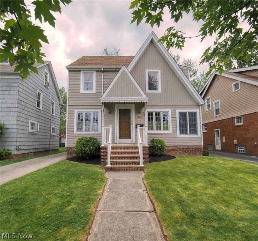 Welcome to your dream home with Beach access to the beautiful highlights Euclid Lakefront Expansion project. This stunning 4-bedroom, 3-bathroom Colonial has been meticulously renovated from top to bottom, offering modern luxury while retaining its classic charm. The heart of this home features beautiful custom cabinets, sleek granite countertops, and a signature custom sink that will delight any chef. All three bathrooms are adorned with beautiful shiplap custom walls and beautiful finishes. With four generously sized bedrooms, there is ample space for family, guests, or a home office. Quality craftsmanship is evident in every corner, from the custom woodwork to the sophisticated lighting fixtures. Enjoy the convenience of brand-new appliances, updated plumbing and electrical systems, and energy-efficient windows and insulation. This home is not just a place to live but to love. Its combination of traditional Colonial architecture and modern updates makes it a unique find. Don’t miss the opportunity to make this stunning property your own. Schedule a showing today and experience the perfect blend of elegance and comfort. This property address will be placed on the City sidewalk replacement program for the sidewalks damaged by City tree. Schedule your showings today!!!