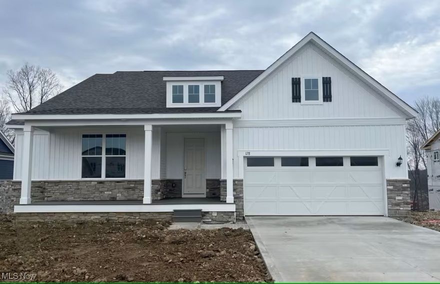 Looking for first floor living that fits your lifestyle?   The Enclave at Renaissance Park is the only community located in the heart of Aurora, with over 260 acres of preserved woodlands and walking trails, providing limited maintenance living to fit your needs!   No detail was left out of this this gorgeous Lyon floorplan with an spring 2025 move-in! Stun your guests with a welcoming home, that includes covered front porch, windows galore,  and a beautiful open layout.  The gourmet kitchen is complete with quartz countertops, oversized center island, built-in stainless-steel appliances, and more!  The Owner’s Suite features your very own private oasis that includes enormous walk-in closet, and attached luxury bath has a double sink vanity, stunning 5’ tile walk-in shower, & private water closet.  Two guest bedrooms each feature their own private bathroom and walk-in closet!  A walkout basement full of natural light with is a great place for storage or to finish down the road. You will also have a covered back porch-perfect for your morning coffee time or a relaxing evening with friends! Located in charming and desirable Aurora, you will be just minutes from shopping, restaurants, parks and only 35 minutes to downtown CLE!