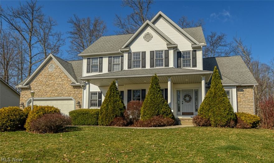 Charming first floor master with 2 story foyer and  2 story great room. Wonderful open floor plan. The approach to the home is a large covered front porch  leads to the home. The 2 story foyer has ceramic tile floors and a newer chandelier.The great room is also 2 story with a gas stone fireplace  that has a newer magnetic door. There are walls of windows on both sides of the fireplace. The kitchen is very neutral with white cabinets, wood floors and an island with bar stool area.The formal dining is to the left of the foyer with newer carpet and also has crown molding and a chair rail. The first floor master has double crow molding and also a door to enjoy the deck and back yard.Master bath is very neutral with white cabinets, newer counter tops, 2 sinks a  whirlpool tub, ceramic tile floors and 2 walk in closets. The upstairs has additional 3 bedrooms plus the full bath has newer sinks and tops.  There is ceramic tile floor in the both master bath and the children's bath too.. Most e