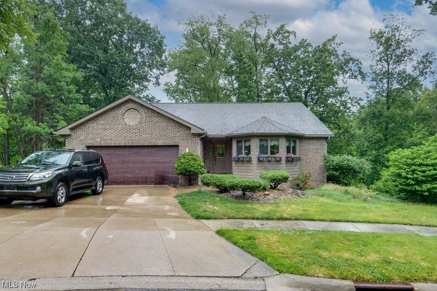 This exquisite 3-bedroom, 3-bath ranch home is nestled on 1.5 acres with a breath-taking view of the private pond in the back yard. Come see this custom-built, well-maintained home on a quiet cul-de-sac. Property has a large family room on the lower level with a built-in bar for entertaining. Schedule your private showing now.