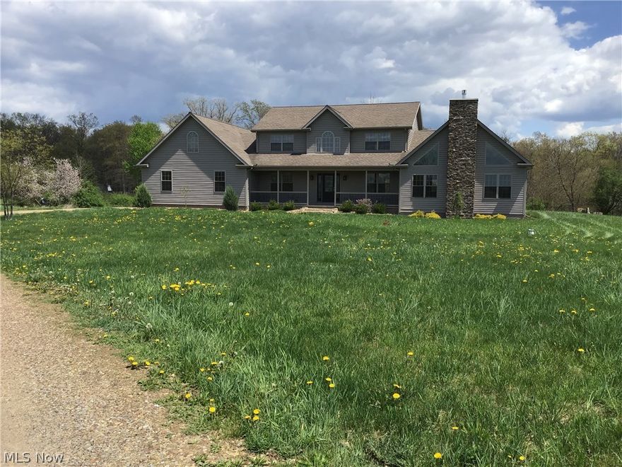 Must sell!!  Bank Owned.  10 Room Home! Near Summitville, Over 3,000 square feet of living space.  Look no further.. this home features a open concept layout with  4 Bedrooms, 4 bathrooms, Great Room with Stone Fireplace, Theater room, and Bar, plus 5 acres and a 3 car garage. Plus many other Features.  This is a must see... call for your appointment today. This property is being bought in as condition.