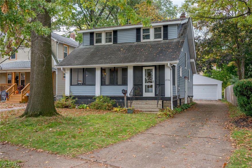 Charming 3 bedroom 1-1/2 bath colonial offers so much character and updates galore! Spacious living and dining room combination with decorative fireplace, gorgeous French doors, expanded updated kitchen features lots of cabinets and counter space, 1st floor half bath and generous mud room/pantry. Fabulous enclosed front porch AND backyard sun deck provides much relaxation and enjoyment during the spring and summer days. Partially semi-finished basement is a great space for a rec room or exercise room.  Nice backyard with privacy fence and 2 car detached garage.  Major updates include:  Kitchen/plumbing, both bathrooms, windows including glass block in the basement, refinished hardwood floors, furnace, A/C was added, some exterior doors, exterior was painted,     and electric panel. Home warranty for peace of mind. "Other" room is the mud room.
