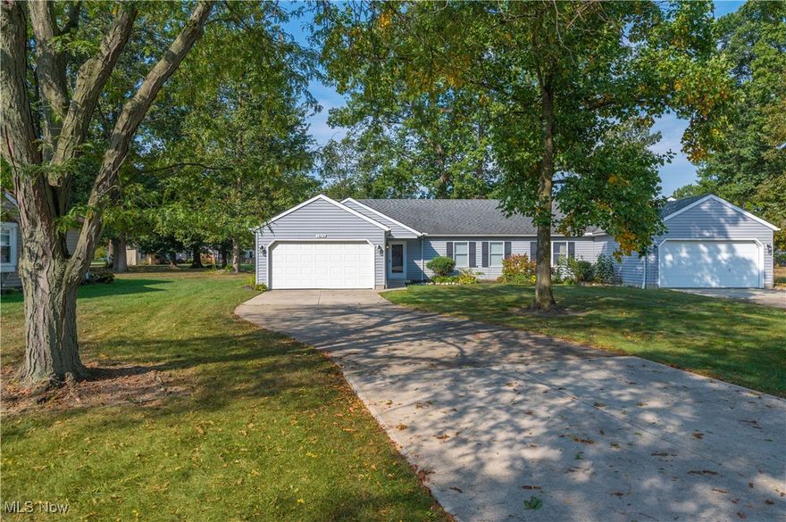 Extensively updated and move-in ready, this 2-bedroom, 2-bath ranch sits on a premium landscaped lot in the desirable Avon Woods community, offering peaceful pond views. The open-concept layout features a spacious great room with soaring cathedral ceilings, a cozy gas fireplace, and updated flooring throughout. A separate family room opens to a charming four-season enclosed sunroom, which leads to a beautiful stone patio and large backyard—ideal for relaxing or entertaining. The primary suite includes a walk-in closet and a beautifully updated bathroom with a tiled walk-in shower, providing both style and accessibility. A second full bath offers added comfort for guests or family. Exterior and yard maintenance are fully covered by the HOA, adding ease to everyday living. All appliances are included, making this home truly move-in ready. Don’t miss this exceptional opportunity to enjoy low-maintenance living in a serene, sought-after neighborhood.