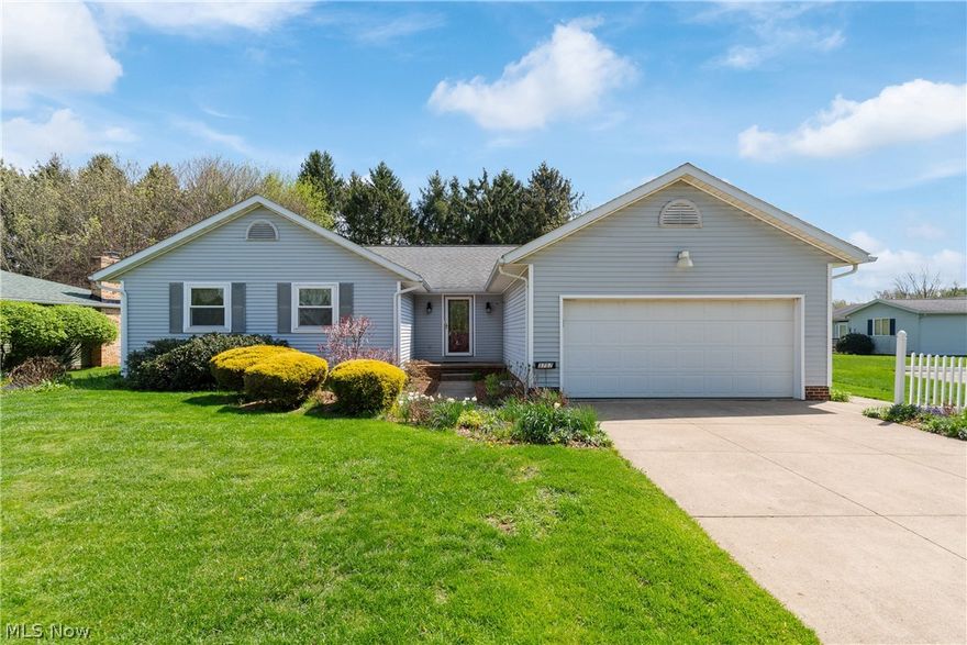 Great location for this 3 bedroom 2 full, 2 half bath ranch with a possible 4th bedroom in the lower level. Located in the top rated Green Local School District and close to shopping, schools, highways and many local golf courses. As you walk through the front door, you are greeted by a tiled foyer with coat closet leading to a massive 20x20 Great Room with fireplace. Great room has vaulted ceilings with tons of natural light with skylights and 2 doors leading to the back heated 4 seasons room. The heated enclosed porch is 24x12 and overlooks the private back yard. Good sized updated eat-in kitchen with granite counter tops, new dishwasher 2018 and microwave new in 2025. Off the kitchen is first floor laundry room plus a half bathroom. Master bedroom offers a walk-in closet and full master bath. Down the hall is another 2 bedrooms and full bath with new shower in 2021. Basement is finished with possible 4th bedroom, large second kitchen, rec room and half bathroom. 22x18 storage area in basement with built in shelves. Other updates include windows 03', roof 10', A/C updated 18' and furnace in 2025. This one is well maintained by long time owner and will make a great house to call HOME!