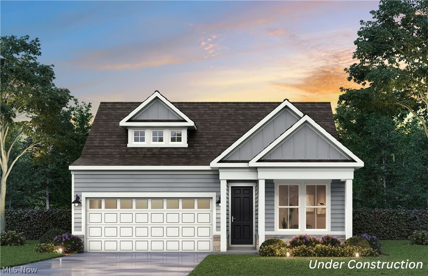Welcome home to this beautiful Mirage floor plan featuring a charming front porch and abundant natural light throughout. This thoughtfully designed home offers a desirable open layout with a seamless flow from the mudroom into the owner’s suite for added convenience. The upgraded kitchen is a standout, showcasing quartz countertops, tile backsplash, built-in cabinetry, a stylish wood hood, and a Whirlpool combination oven and microwave. The spacious owner’s bath includes a beautifully tiled shower with a frameless glass door, quartz countertops, and elegant finishes. Additional highlights include luxury vinyl plank flooring throughout the main level, with carpet on the stairs and in the loft, a covered back patio ideal for outdoor living, and a painted three-car garage.