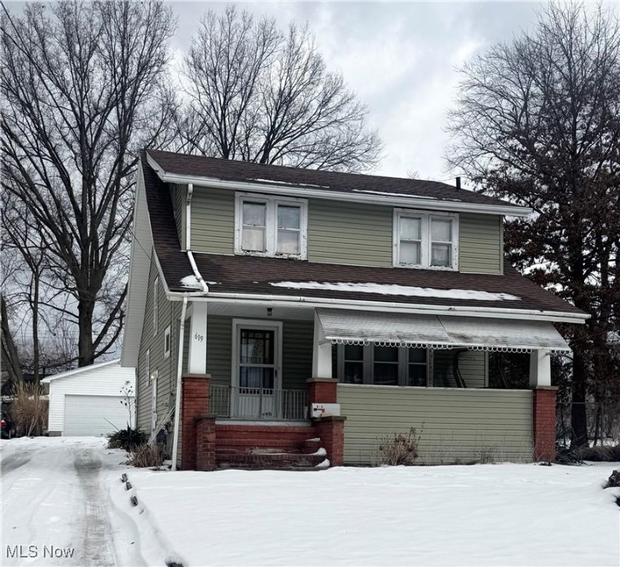 Fantastic investment opportunity or first-time home! There is loads of potential with this 3 bed, 1.5 bath home in the heart of Cuyahoga Falls. Step into the spacious living rm and see the possibilities throughout with tall ceilings, loads of natural light and tons of lovely woodwork including hardwood floors underneath the carpeting. The dining rm has tall built-ins and flows into the kitchen/half bath just awaiting for your own personal touch. Upstairs you will find 3 spacious bedrooms and a full bathroom. The full basement includes a washer/dryer and tons of storage space. Outside you will find a nice size yard that can be fully fenced for the family to enjoy, and a 2+ size garage! (rare find in CF) don't miss your chance on this opportunity to turn this house into your next home. Close to highways, downtown Cuyahoga Falls, shopping, hiking trails, schools & more! Schedule your showing today!