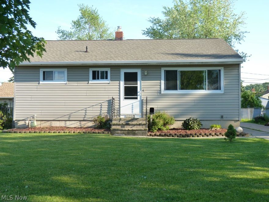 MOVE-IN Ready!  3 bedroom, 2 FULL bath Ranch has an updated kitchen with modern slate tile backsplash and all stainless steel appliances stay!  Enjoy the finished rec room with office/play room/possible 4th bedroom and fenced yard with 2 car garage!  Brook Park Point of Sale complete and violation free!  Updates include: All New-Main Bathroom (2015), Electrical (2015), Roof (2014), Furnace (2012), A/C (2012), vinyl windows throughout and glass-block in basement, Fresh paint, newer bedroom doors and oak stained trim and crown molding!  One-Year Home Warranty Also included!