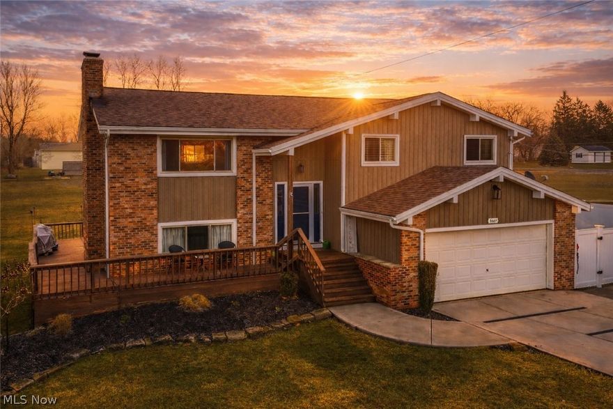 Welcome to this beautifully maintained Bi-Level where all the "big ticket" items have been handled for you. Situated on a flat, expansive 1.18-acre lot, this property offers you three bedrooms and three baths. Step inside to a bright foyer that leads to a stunning living room featuring vaulted ceilings and a cozy wood-burning fireplace with a black hearth. The heart of the home is the renovated kitchen (2024), boasting elegant quartz countertops, new cabinetry, tile backsplash, and a convenient eat-in bar. If you need additional dining space, there is a dining room right off the kitchen, which is open to the living room. The primary suite offers triple-closet storage and a private ensuite. The additional bedrooms are well-sized and provide ample closet space. Need more living space? The finished walk-out basement adds 600 sq. ft. of living area, including a second fireplace and a handicap-accessible full bath. Outside, when summer rolls around, dive into the 31-ft above-ground pool (2024) equipped with a solar cover. Enjoy a beautifully manicured lawn on a flat lot, maintained by Black & Decker. Other updates include Roof (2020), Windows (2020), Tankless Water Heater (2020), furnace (2020), AC (2020), and a newer driveway with a spacious turnaround.