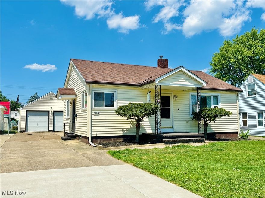 Introducing 3109 Latimer Avenue - this bright ranch home offers 3 bedrooms and 2 bathrooms in the heart of Ashtabula Township! The spacious living room has space for dining, big windows and a charming built-in. The kitchen features wood cabinets, remaining appliances included and a corner window with panoramic views of the neighborhood. You will find all 3 bedrooms on the main floor with good sized rooms and closet space. There is a full bathroom on the main floor with a tub and extra storage. There is ladder access to a attic for even more storage space. The living space continues downstairs with a partially finished basement. There is a large room with a bar, gas fireplace, sink with cabinets and an updated full bathroom. There is a large unfinished area with laundry, workshop and extra storage. The showstopper garage has two bays, a side addition for even more storage and access to a fenced in section of the backyard. Updates over time include vinyl windows, roof (approximately 7 years ago), sidewalk + driveway update (2023), electric panel updates and new hot water tank (2025). Located 2.5 miles from Lake Erie and in the Buckeye School District, this home is close to everything. Schedule a private showing today!