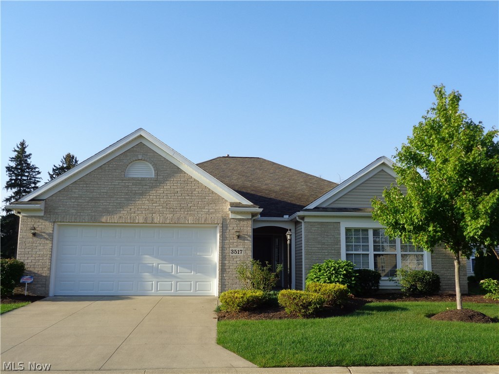 Ranch Cluster Home with golf course and pond view. Large fully appliance kitchen, with cherry cabinets, center island, vaulted ceiling, breakfast bar, corian counters, under counter lighting, top of cabinets lighting, open to dining area and great room. Dining room with skylights, and door to patio. Great room with gas log fireplace with blower, and transit windows. Master bedroom with full bath walk in shower, garden tub, 2 closets, fan with heat lamp. Laundry room with cabinet, wash, and dryer. Two car garage with sink. One year American's Preferred Home Warranty.