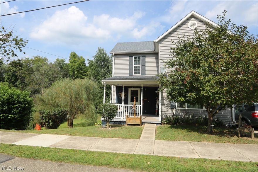 Nice 2 bedroom (being used as 3 bedroom) 2 story home on large lot with over 3/4 of an acre in Byesville up against the park. First floor Laundry and eat in Kitchen. All appliances stay.