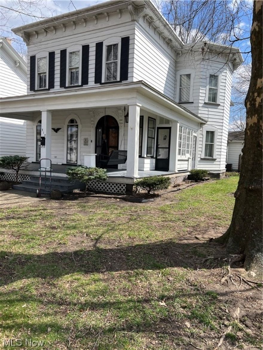 Unbelievable historic home located near downtown New Philadelphia.  Watch the parades from your porch! Ideal floor plan with 4 bedrooms, private baths, spacious rooms and character galore.  Kitchen and family room have been updated.  Formal dining room with built-ins.  Open foyer with stunning stair case.  This home is ideal for Air B&B or bed & breakfast.  Inground pool on large lot.  Appliances have no warranty.  The ice maker does not work & there is a knob missing from the stove.  Central air is only on addition. Security System with cameras, Ring doorbell with cameras, Electric Gate