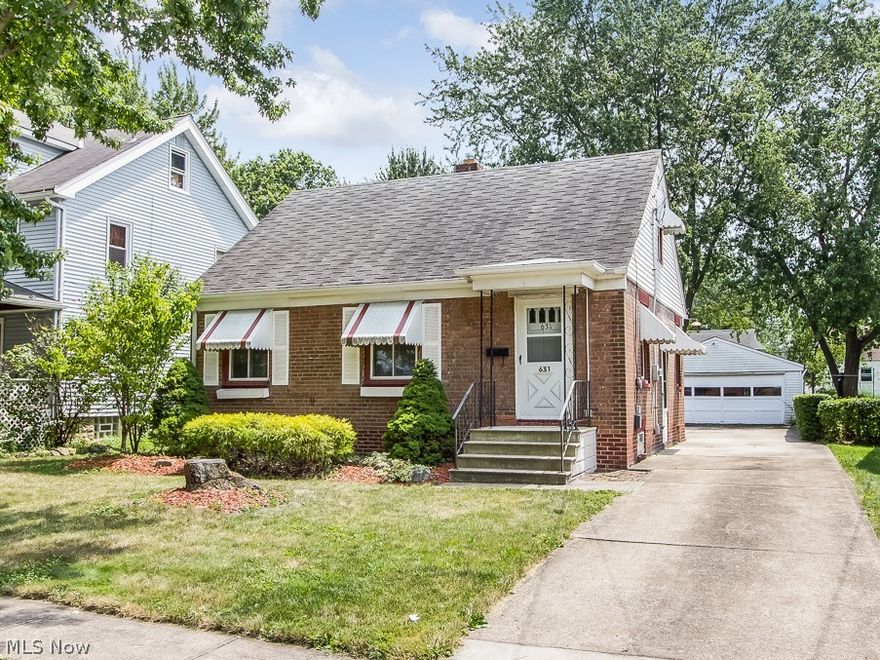 Bring your decorating touches to this well cared for 3 bedroom brick cape cod.  This home has been modified to allow for first floor living with washer dryer hookups on first floor along with bathroom remodel including shower with built-in seat.  The living room has built-in bookshelves.  The upper level could make a great master with separate bedroom, loft area & large closet. The basement features a finished rec room, storage and utility areas.  Additional features & updates include newer vinyl windows, glass block, updated breaker panel, Furnace & AC 2005, 2 car garage.  All Appliances & 12-Month Home Warranty Included!