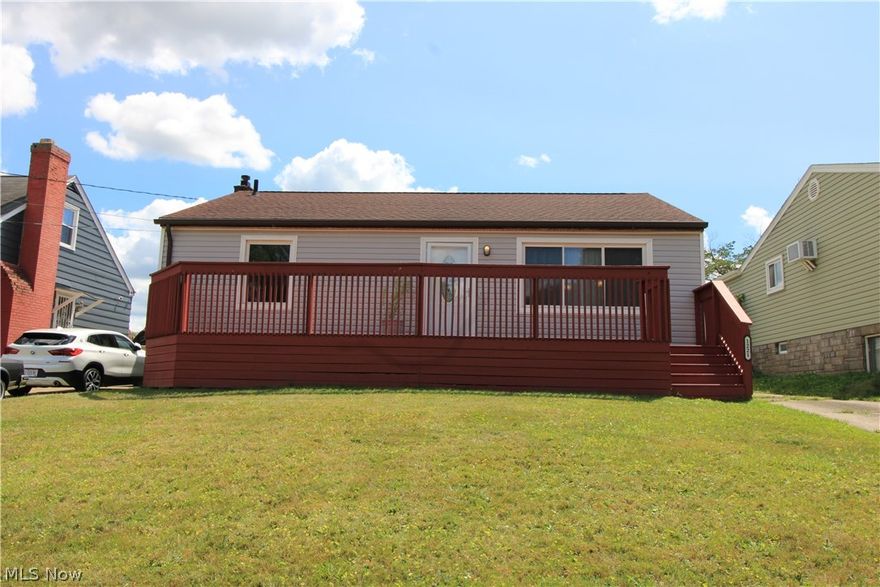 A Perfect Find if looking for a move-in-ready ranch home! Be greeted by the 40x10 front deck as you enter the Living room with hardwood floors.  There is a large front window for great natural light as well as recessed lighting throughout.  The kitchen boasts tile flooring, plenty of cabinetry, Stainless appliances, along with a built-in eating nook and bench seating.  Three bedrooms share a fantastic modern bath with (step down) dark tile tub/shower, basin sink and high end finishings! The basement is dry and clean for you to do with as you will, equipped with commode and laundry.  Out the kitchen door is your private partial fenced area, great for keeping the kiddos and pets safe.  All of this, along with 2.5 car garage! A great home and a loved gem, just waiting for that continuation from new Owners.  Come take a look, it could be YOU!