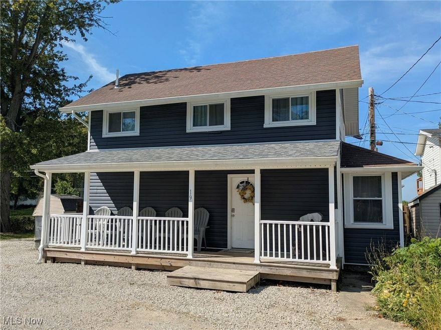 Charming, fully remodeled 3 Bedrm., 2 Full bath colonial vacation home with open floorplan on large 2 parcel lot!* Beautifully remodeled throughout with new granite kitchen and 2 extra large full baths!*Perfect for year round lakefront living or short-term rental AirBnb moneymaker!*Comes turnkey & fully furnished at full price!*Only steps to Lake Erie! * Huge Trex covered front porch!* Relax and enjoy stunning sunrises and sunsets daily year-round! * Low Taxes!!* Large parking area with plenty of parking for 6-8 vehicles or motorhome, boat, waverunner or RV! * Neighborhood dock, new break-wall and lakefront walking & party area* Great opportunity to live near the lake and enjoy all its amenities!* Easy to show & quick possession available *Call listing agent to see it today!