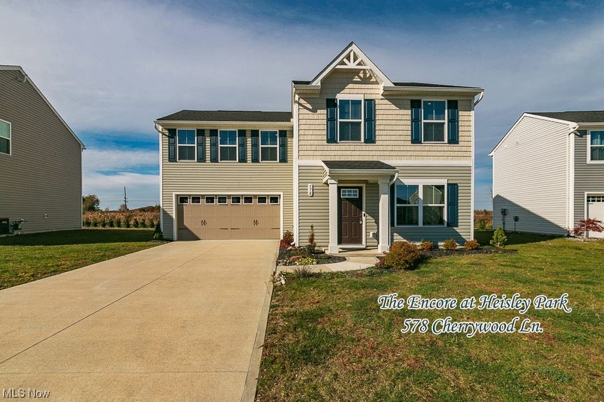 * NEW * BUILT 2021 Heisley Park Encore BIRCH MODEL * 4 Bedroom / 3 Bath * Immaculate / Brand New Colonial Home w/ 2 Car Attached Garage * Large OPEN CONCEPT Living Room w/ Nest Thermostat * Stunning LVT Planked Flooring throughout the First Floor and All 3 Bathrooms * LARGE Eat-In Kitchen w/ Center Island w/ Granite Countertops * Rear Door to Backyard Overlooking the Waterway * New Everything * Master Bedroom w/ Walk-In Closet and Full Master Bath * 3 of 4 Bedrooms w/ Walk-In Closet * 1/2 Bath on Main Floor / 2 Full Baths on 2nd Floor w/ Full Master Bath * 2nd Floor Laundry Next to Bedrooms * BEAUTIFUL Neighborhood / Great Location * Must See *