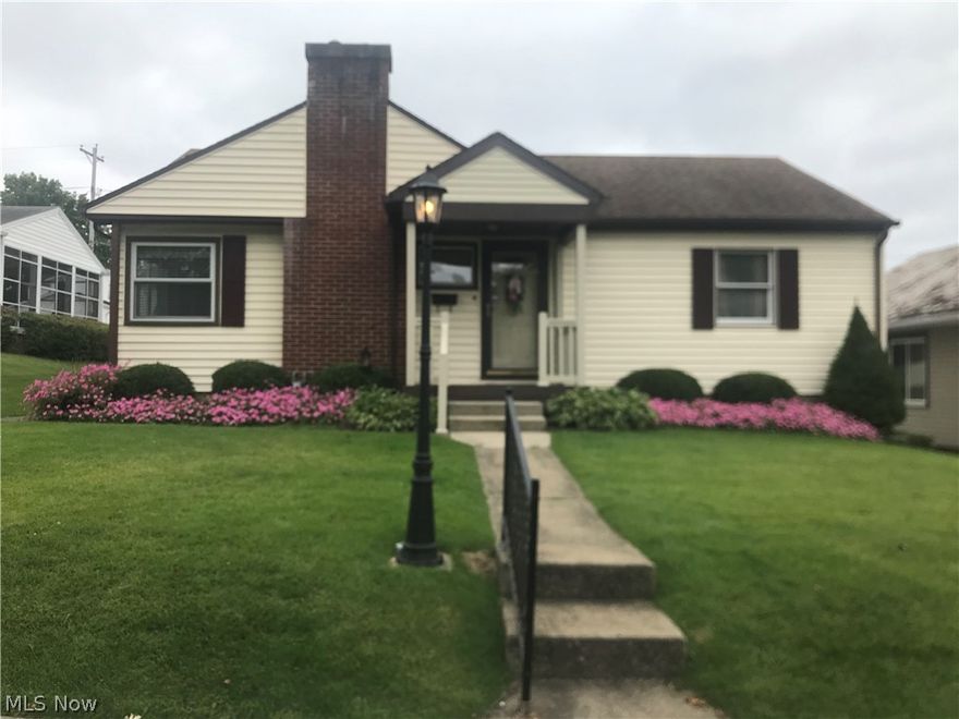 Well maintained 2 BR, 2 BA  home in a well maintain area. Nice backyard with a storage shed and parking area. Kitchen offers newer stainless steel appliances, off the kitchen is a great back porch to enjoy the summer evenings. The living room has a new electric fireplace insert and freshly cleaned carpet. The 2 bedrooms have nice size closets and the carpet has been cleaned also. The 3rd bedroom was used for the laundry room. The full basement is partially finished with a full bathroom. A utility sink and washer and dryer hook up are also in the basement along with a storage area. The home has newer windows, siding, roof and a new front porch. This would make a great starter home or for someone wanting to downsize.