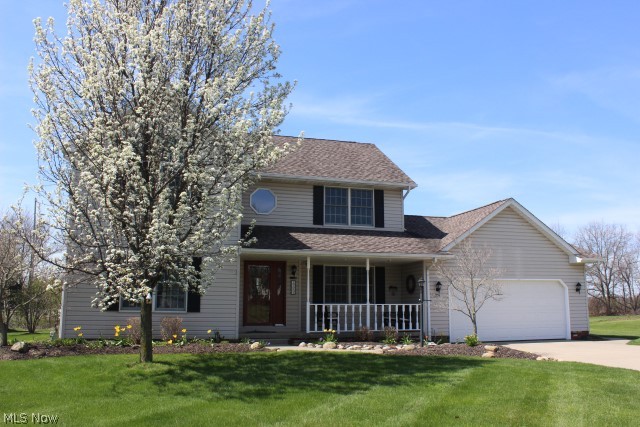 Fabulous 2 story colonial with 3-4 bedrooms, 2.5 bath, approx. 2800SF including a finished lower level which is outstanding* Enter through a 2 story entry with ceramic floor* Living room/office, formal dining with chair rail & crown molding, family room with brick fireplace (gas or wood burning), French door to living room & atrium door to deck* Kitchen with bayed eating area, pantry, roll out shelves, fully applianced (gas range, dishwasher, refrig (3-4 yrs), microwave (12/14) & wood floor* Half bath & hall with wood floor* 1st floor laundry with cupboards, utility sink & access to deck* Vaulted master with huge Palladium window, walk in closet & master bath with garden tub & shower* 2 additional bedrooms & guest bathroom second floor* Lower level, 13 course, has theater room or bedroom with built in oak entertainment center plus a rec room with electric fireplace, built in TV area, speakers, built in area for refrig & pool table equip* Glass block basement windows* Well pump approx.