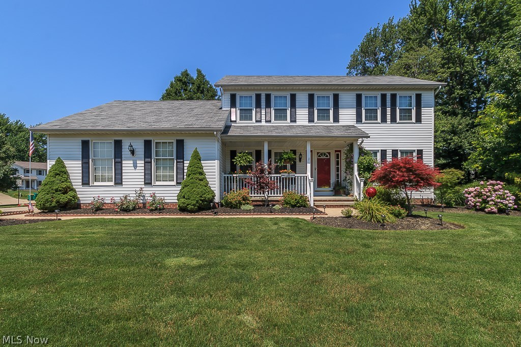 This 1,900 sq. ft home located on a beautiful landscaped yard on a corner lot. Enjoy the open floor plan, partially finished lower level (plumbed for a bath) and a Rinai Tankless Hot Water tank (2008), glass block windows. First floor laundry, tastefully decorated first floor powder room and an over size pantry. Kitchen features a large peninsula for eating/baking or family get togethers and under cabinet lighting. Dining room has a wood laminate floor approx. 5 years old. The Great Room located off of the eat in kitchen features a bay window overlooking the landscaped yard and a gas fireplace. Ceiling fans throughout. The large Master bedroom features a walk-in closet and a master bath (newer ceramic flooring) Home has an irrigation system, an oversized garage storage area, pull down staircase to floored attic for additional storage. A shed is located at the far end of the yard for lawn/pool equipment. Beautifully maintained above ground 24' pool (new steps and solar cover