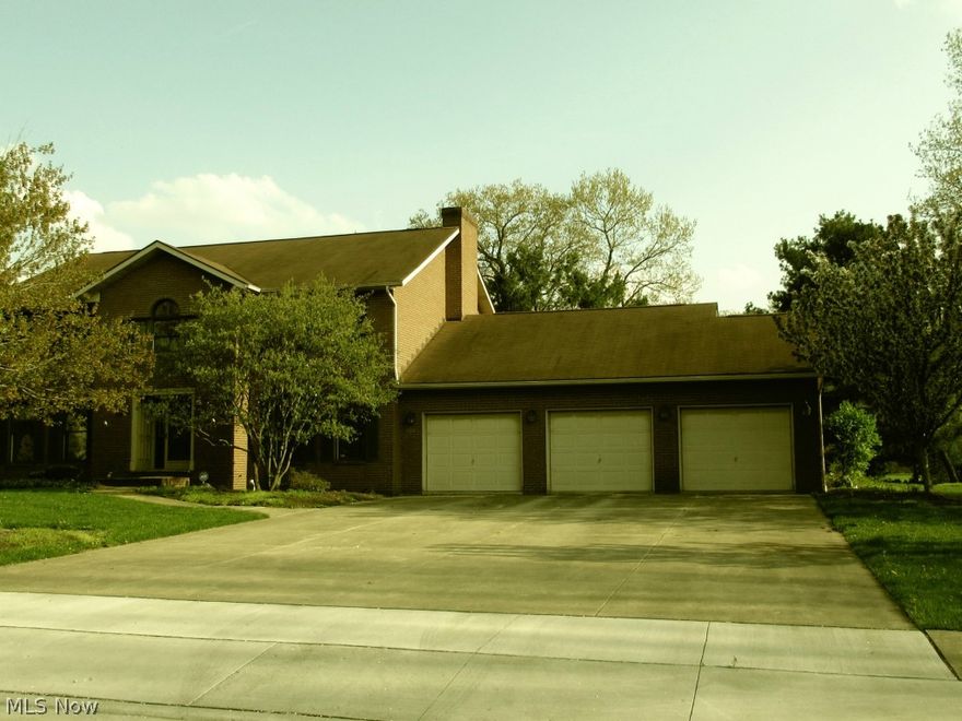 Super All Brick 2948 Sq.Ft. Home With 3-Car Attached Garage. Home Offers Sunken Family Room w/Fireplace and Bar, Large Eat In Kitchen, Plus  Formal Dining Room, Formal Living Room, 1st Floor Laundry Room, Huge Sunroom w/French Doors Leading Out To Patio, Large Foyer and 1/2 Bath on Main Floor. Upper Level Offers Master Suite With Sitting Area and Private Bath With Soaker Tub, Separate Shower-His and Hers Walk-In Closets.   Lower Level Offers Partially Finished Recreation Room w/Huge Bar and Full Bath.  Basement Was Completely Finished, Broken Sump Pump and Window, New Sump Pump and New Glass Block Window, Most Drywall and All Flooring Removed But Still Studded To Make It Easy For You To Finish. Look At This One For Sure!!!!