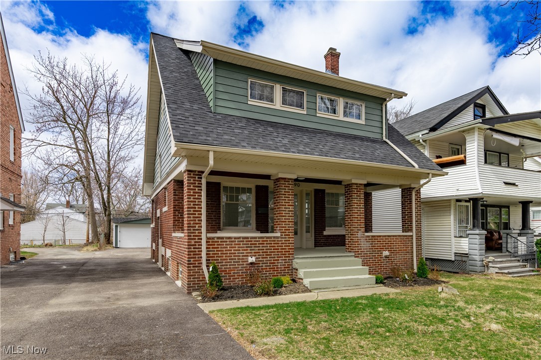 Character, charm and recent renovations are plentiful are highlighted in this recently renovated Brick and vinyl sided Craftsman colonial. Open and refreshingly updated, you'll love what has been completed. Refinished hardwood floors in the Living and Dining rooms that adjoin each room and the cook inspired Kitchen with newly installed LTV flooring, cabinetry, quartz countertops and ss appliances. On the second floor via the front and rear split stairs are three Bedrooms and a gorgeous Full Bath with a glassed shower, soaking tub, and a touch light mirror over the vanity. Thru one of the bedrooms is the third-floor attic space which is carpeted for extra storage, a huge closet, lots of possibilities for the space. The lower level is an open space with the utilities, laundry area and a fabulous Full Bathroom, it's a wow!!! There is a back porch with entry to the Kitchen, two-car garage, and back yard area. Who doesn't love a front porch where you can sit out and relax while enjoying the scenery of your home!