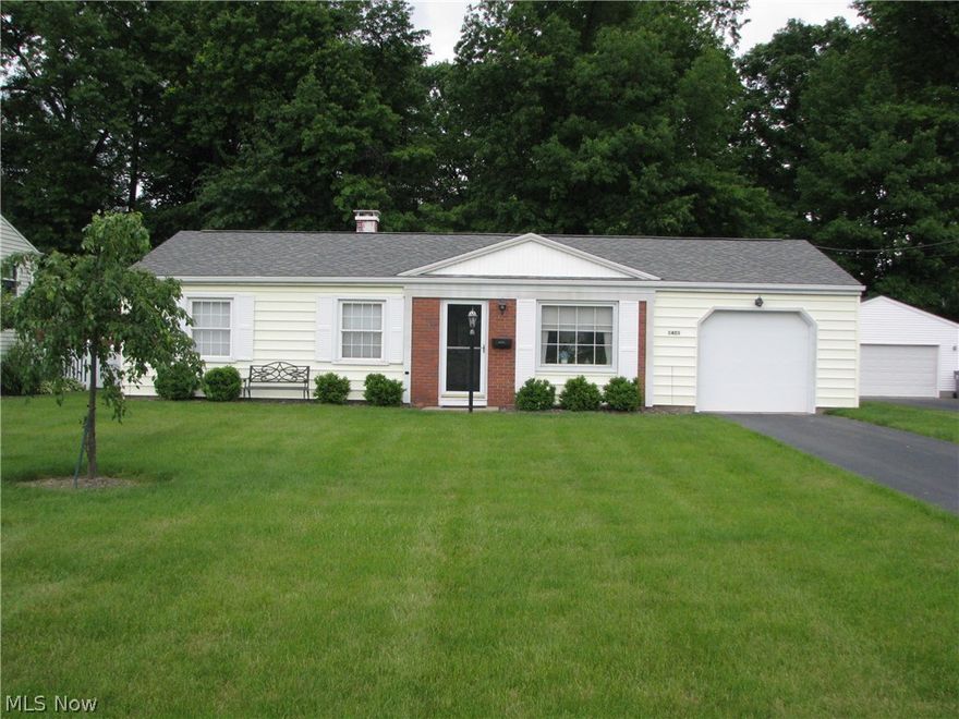 Lovely, well-maintained ranch.  Original owners who took great care of their home, adding a concrete patio and a 338 square foot family room that is not included in the above square footage.  You walk directly into a lovely carpeted living room that leads to a dining room.  From the dining room you are lead to the family room, with a large fireplace and beautiful built-in bookcase.  Doorway from family room leads to lovely patio.  From the living room you would turn left to the hallway that leads you to the bedrooms and bath.  This is a diamond and worth seeing.