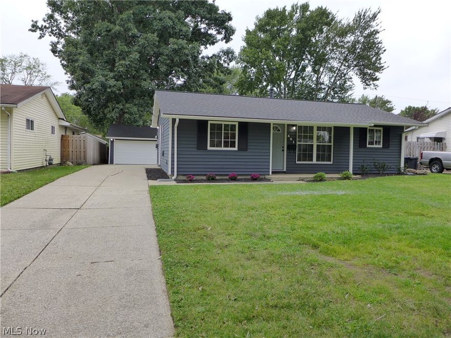 Stunning 3 bedroom Berea ranch with a 2.5 car garage * Beautifully updated and upgraded throughout * New kitchen with white cabinetry, granite counters, subway tile backsplash and ceramic tile floor * The living room features a large picture window, led lighting and luxury vinyl plank flooring * New bathroom with a subway tile shower and a ceramic floor * 3 bedrooms all with luxury vinyl plank flooring * Private backyard * Extra parking pad on side of garage * Newer roof, windows, furnace, A/C, water heater, kitchen, bathroom, interior and exterior doors, garage door with opener, trim work, fixtures, faucets and flooring * Do not miss your opportunity to own this home * Call today to schedule your private showing * Immediate possession