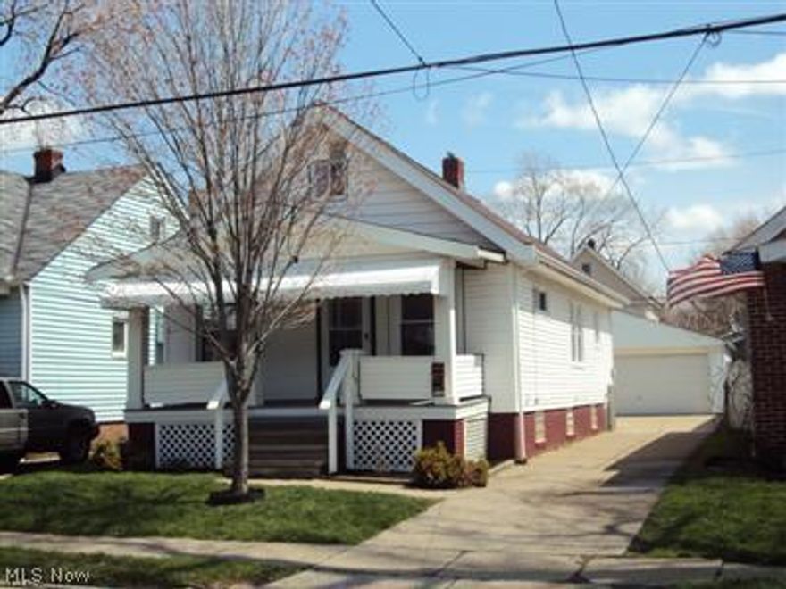 Nice Bungalow. Built in China Cabinets and Window seat. The Renovated bathroom has ceramic tile through out. The Kitchen has newer countertops and cabinetry. Newer windows, vinyl siding, gutter, glass block windows. 2 car oversized garage. The backyard is very spacious and fenced in. Package deal available with 7 other single family homes.