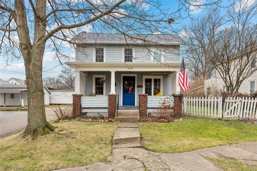 Charming classic colonial home available on a lovely residential street near downtown Wooster's shops and restaurants!  Spacious living room opens to the formal dining room.  Fully applianced kitchen, a bonus room/den/office with a vaulted ceiling,  and a full bath complete the first floor.  Upstairs is a generously sized primary bedroom with double closets as well as 2 additional guest rooms. Large 2 car garage and fully fenced yard.  Roof new in 2019, updated Pella windows throughout. Dont miss this very affordable move in ready home! Priced to sell and home warranty included!