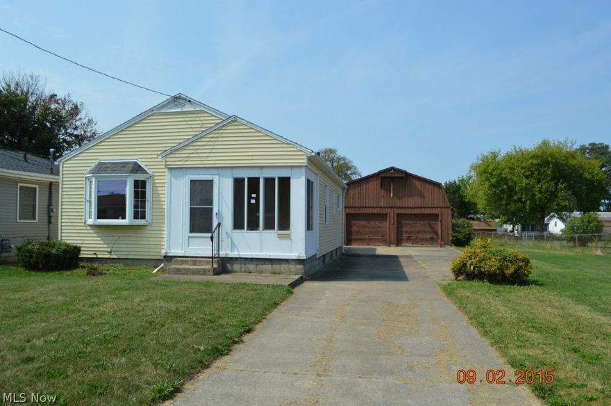 3 bedroom 1 bath home Located close to many amenities. Interior features include; eat in kitchen, large living room, full basement that is partially finished, some updates and More! Exterior features include 2+ car garage with loft, in ground pool, partially fenced back yard, paved driveway and more! Property is being sold As-Is