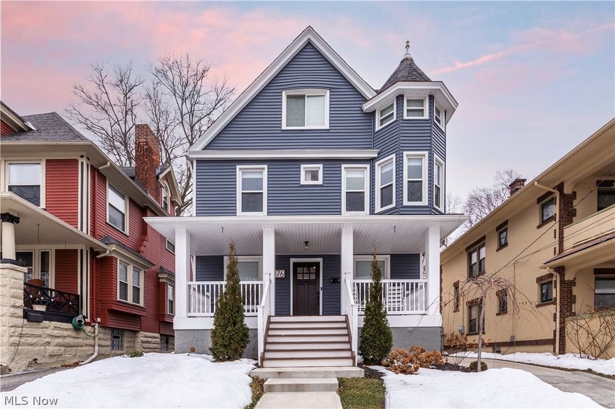 A stunning custom 4 bedroom, 2.5 bath Victorian Colonial complete with a finished third floor and finished basement awaits you! Completely renovated in 2019 with a modernized open-concept, stylish West Elm/Crate&Barrel fixtures help add style while blending in the original charm. An open floor plan greets you as you enter, leading into a first-floor cozy family room, spacious dining room, and a half-bath perfect for guests. Engineered hardwood floors lead into the gourmet kitchen with white quartz countertops, apron front farmhouse sink, stainless steel appliances, and modern two tone cabinet colors. The second floor conveniently includes the laundry room that sits beside the full bathroom with a double vanity and separate water closet. Three bedrooms that provide options for a growing family or home office. The third floor owner’s suite provides a private haven, exposed brick, and modern pendant fixtures in the stairway. The en suite bathroom provides ample storage in both a utility a