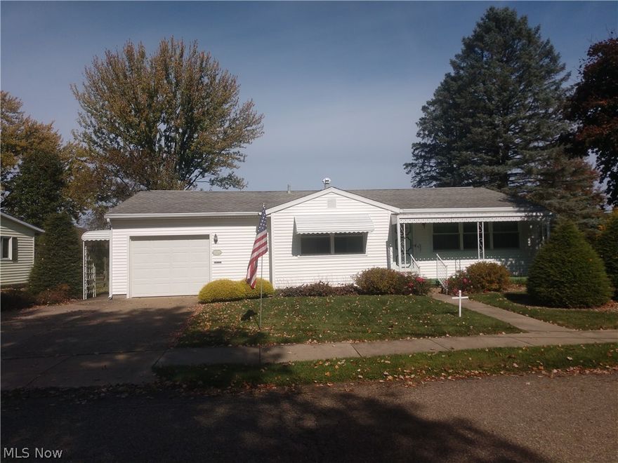 Immaculate 2-3 bedroom 1 ½ bath Ranch home on a corner lot on Southside of New Phila selling at absolute auction November 7th at 12:00 PM. This home features a small enclosed porch off the back of a garage  and an attached 4 seasons room off the 3rd bedroom/office area a great place to relax and enjoy year round. This home also has a partially finished basement with recreation room, large laundry/utility and work area. Check this property out it has been well cared for and is ready to move in! Terms 10% NON REFUNDABLE DEPOSIT due day of auction with balance due at closing. NO CONTINGENCIES all announcements day of auction take precedence over any previous advertising.