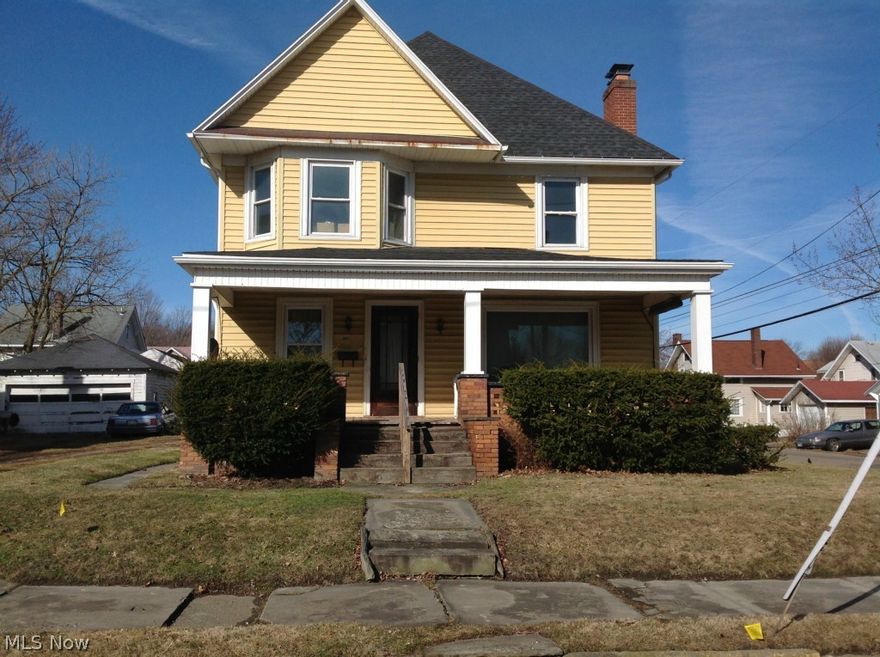 New roof 2013. Most newer windows! Vinyl siding. Nice spacious rooms! 4 bedrooms plus a walk up 3rd floor that is floored and walled! Great storage or additional living space, not sure if heat works on that floor. Nice basement. 3 bowed windows to add that character and charm. Upstairs bathroom updated. Front porch new wood floor. Great corner lot. Wood burning fireplace with gas starter. French doors to dining room. NICE HOME! All square foot and room sizes estimated