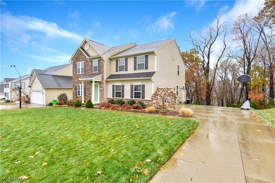 Big and beautiful.  Welcome to this 4 bedroom 4 bath colonial with a side load garage.  Living room and dining room are open to the kitchen.  Tall ceilings. Over-sized kitchen overlooking family room, sunroom / eat-in kitchen area with a wall of windows.  This home has an abundance of natural light.   Family room has a gas fireplace.  Second floor has 4 bedrooms and a loft area, perfect for a peaceful place to do homework after school or just a place to relax.  There is no lack of space in the master bedroom.  All bedrooms are a nice size. The backyard backs up to a farm.   New carpet and fresh paint in November 2018.  As if there isnt enough space on the first two floors, there is a full finished basement with 1/2 bath.  Perfect for entertaining, kids play area or man cave.  Many possibilities.  Make an appt today!